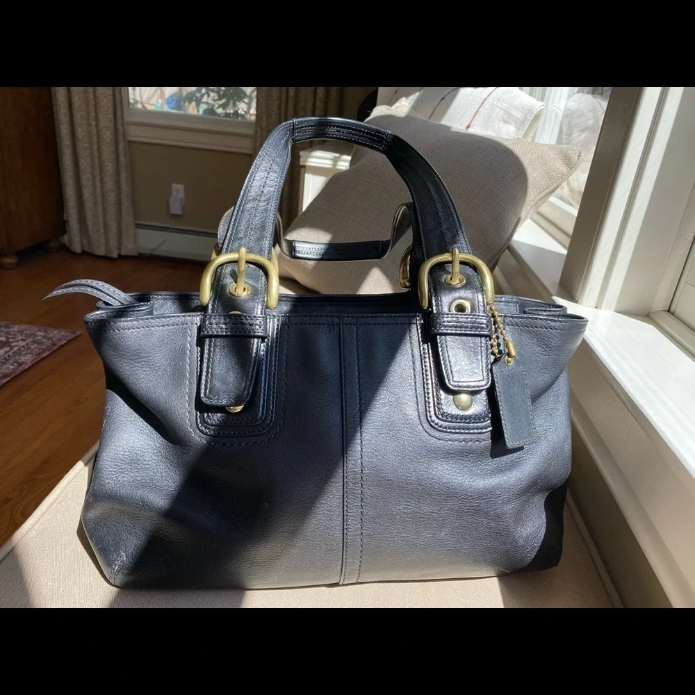 Coach Soho Black Leather Bag F0820-F11844 - Picture 2 of 13